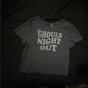 American Eagle Outfitters Black 'Ghouls Night Out' Graphic Tee